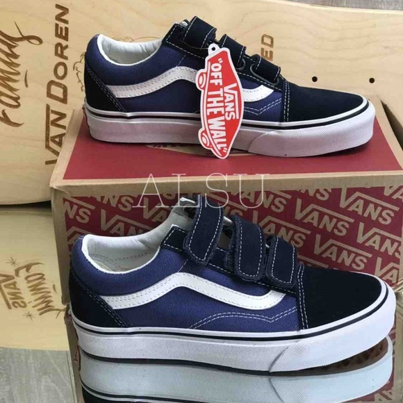 Vans Other - VANS Old Skool Suede Canvas Blue Kid’s AUTHENTIC
